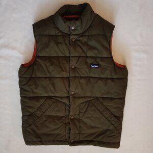 Penfield Quilted Puffer Vest - Olive Green / Orange Lining Men or Women Size S
